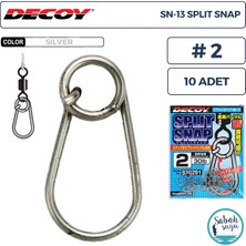 Decoy Sn-13 Split Snap Klips #2 30LB Silver (10 Adet)