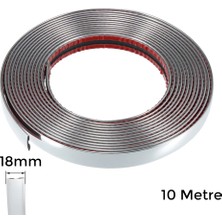 Fantastik Store Yapışkanlı Nikelaj Şerit Bant Çıta 18MM 10 Metre Krom