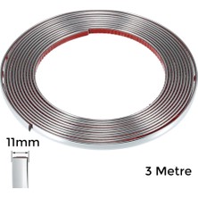 Fantastik Store Yapışkanlı Nikelaj Şerit Bant Çıta 11MM 3 Metre Krom