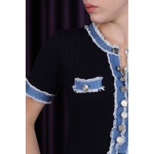Attire Boutiqe Triko Kot Garnili Elbise