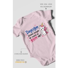 Morivo Kids Dayıya Özel Kısa Kollu Bebek Body %100 Pamuk