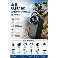 HERŞEYBURDAMODA 4K Hd Mini Wıfı Aksiyon Kamerası Taşınabilir Vücut Kamerası 1.47’hd Ekranlı Giyilebilir Video