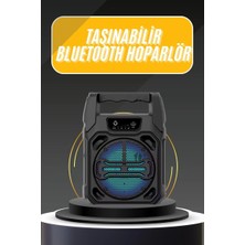 Herşey Trend Karaoke Mikrofonlu Fm Radyolu Bluetooth Hoparlör Yüksek Ses Kaliteli