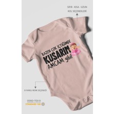 Morivo Kids Amcaya Özel Kısa Kollu Bebek Body %100 Pamuk
