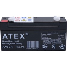 Nemere Atex Ax6-3.4 6V 3.4AH Yatay Akü