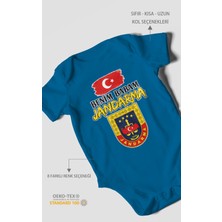 Morivo Kids Benim Babam Jandarma Kısa Kollu Bebek Body %100 Pamuk