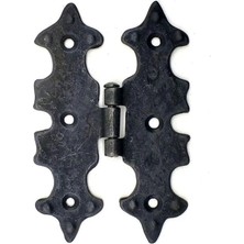 Marsilyan™- Antika Tarz Dekoratif Pirinç Lale Menteşe - 104X77 Mm, Oksit