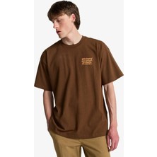 Billabong Grow Og Ss Kahve Bisiklet Relaxed Yazı Baskılı Erkek T-Shirt