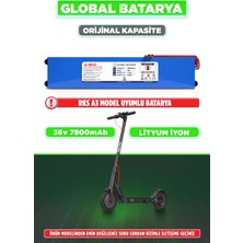 Rks A3 Uyumlu Elektrikli Scooter Bataryası 36V 7800MAH Li-Ion Pil Orijinal Kapasite