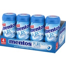 Mentos Pure Fresh Nane Aromalı Şekersiz Sakız 4 x 60 gr