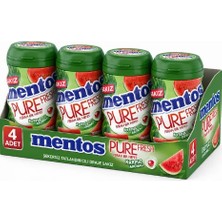 Mentos Pure Fresh Karpuz Aromalı Sakız 4 x 60 gr