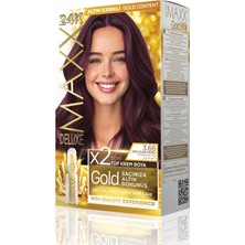 Maxx Deluxe Golden Beauty Set Saç Boyası 3.66 Patlıcan Moru