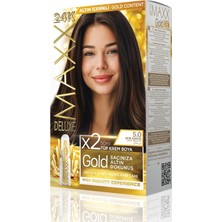 Maxx Deluxe Golden Beauty Set Saç Boyası 5.0 Açık Kahve