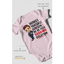 Morivo Kids Babaya Özel Kısa Kollu Bebek Body %100 Pamuk