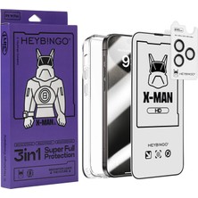 3 In1 Set Set - Ekran Koruyucu Hd Cam / Koruyucu Lens / Şeffaf Magsafe Kılıf - iPhone 17 Pro