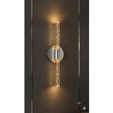 Backhome Bubbleflux Medium 40 cm Modern Tasarım LED Aplik - Duvar Lambası - Gümüş -  Elektrikli - Günışığı