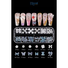 Misyul Tırnak Süsleme Aurora Bloom Charm Seti, Nail Art Tırnak Süslemesi