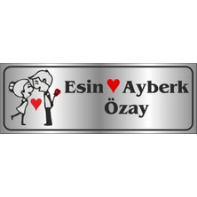 Outdoor One Metal Kapı İsimliği GÜMÜŞ 0008
