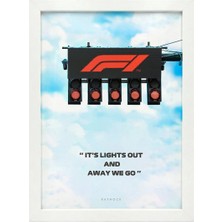 Kaynock Formula 1 Start Lights Poster Tablo, Dijital Tasarım Tablo Beyaz Çerçeve