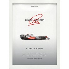 Kaynock Lewis Hamilton Mclaren, Formula 1, F1 Poster Tablo Beyaz Çerçeve