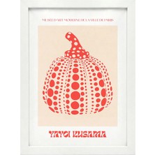 Kaynock Yayoi Kusama 5, Modern, Contemporary Art, Sanat, Poster Tablo Dijital Tasarım Tablo Beyaz Çerçeve
