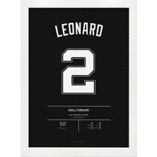 Kaynock Kawhi Leonard, San Antonio Spurs, Basketbol, Nba Poster Tablo Beyaz Çerçeve