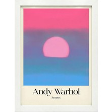 Kaynock Andy Warhol Sunset 2, Modern, Contemporary Art, Poster Tablo Dijital Tasarım Beyaz Çerçeve