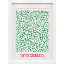 Kaynock Yayoi Kusama 2, Modern, Contemporary Art, Sanat, Poster Tablo Dijital Tasarım Tablo Beyaz Çerçeve