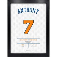 Kaynock Carmelo Anthony, New York Knicks, Basketbol, Nba Poster Tablo Siyah Çerçeve