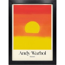 Kaynock Andy Warhol Sunset 3, Modern, Contemporary Art, Sanat, Poster Tablo Dijital Tasarım Siyah Çerçeve