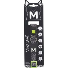 M-Pets Urban Style Freestyle Köpek Boyun Tasması Siyaz Beyaz Medium 30,5X50,8 cm