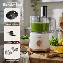 Fressi Mutfak Robotu 1200W Güçlü 2,5 lt Kapasite ile Çok Amaçlı Doğrayıcı ve Karıştırıcı FR-PBL02 Armonia