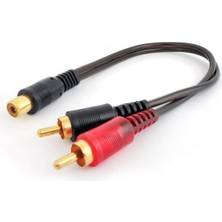 Fully Anfi Y Kablo 2 Rca Erkek 1 Rca Dişi 30CM (10 Adet)