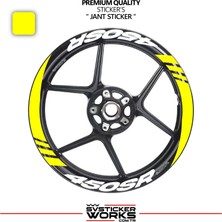 Sv Sticker Works Cfmoto 450SR Geniş Jant Kaplama Sticker Etiket Modeli 16LI Set Sticker Yüksek Kalite