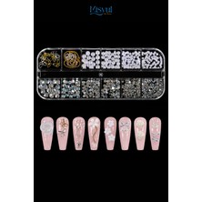 Misyul Tırnak Süsleme Pearl Glow Charm Seti, Inci Işığı Nail Art Tırnak Süslemesi