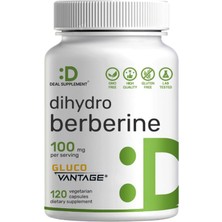 Deal Supplement Dihydroberberine ((EXP:09.2026))  100MG 120 Veg Capsul – 5x More Bioavailab Berberine Hcl – Glucovantage Formul.51.