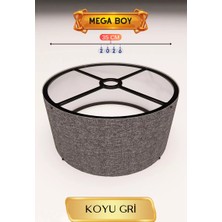 EstoreBox Koyu Gri Lambader Başlığı 35 cm Mega Boy