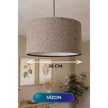 EstoreBox Vizon Kumaş Başlıklı Sarkıt Avize 35 cm