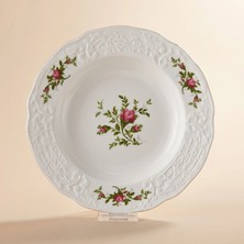 Karaca Vintage Rose Çukur Tabak 22 cm Krem