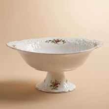Karaca Vintage Rose Ayaklı Gondol 35 cm Krem