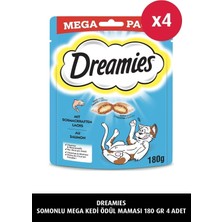 Dreamies Mega Pack 4x180 gr Lezzetli Ödül Maması Kediler İçin Enerji ve Mutluluk Kaynağı