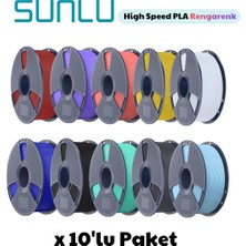 Sunlu High Speed Pla Filament Rengarek 1.75MM 1kg (10 Adet)