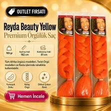 Ethab Ticaret 3 Paket / Afrika Örgüsü ve Rasta Için Sentetik Saç Yellow
