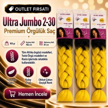 Ethab Ticaret 3 Paket / Afrika Örgüsü ve Rasta Için Sentetik Ombreli Saç 2/30