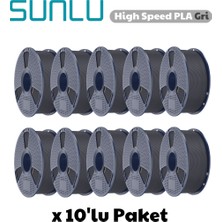 Sunlu High Speed Pla Filament Gri 1.75MM 1kg (10 Adet)