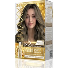 Maxx Deluxe Golden Beauty Set Saç Boyası 8.1 Küllü Açık Kumral