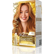 Maxx Deluxe Golden Beauty Set Saç Boyası 8.73  Karamel