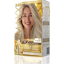 Maxx Deluxe Golden Beauty Set Saç Boyası 0.1 Platin Sarısı