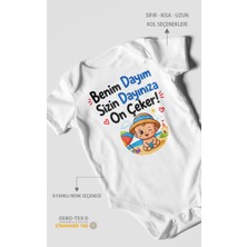Morivo Kids Benim Dayım, Sizin Dayınıza On Çeker! Kısa Kollu Bebek Body %100 Pamuk