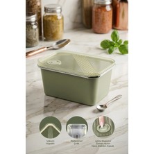 Kitchen Life Stainless Paslanmaz Çelik Vakumlu Saklama Kabı,fırın ve Kek Kabı 1,65LT Yemek Kabı Sefer Tası
